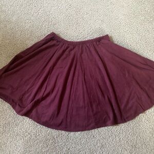 Brandy Melville Maroon Skater Skirt
